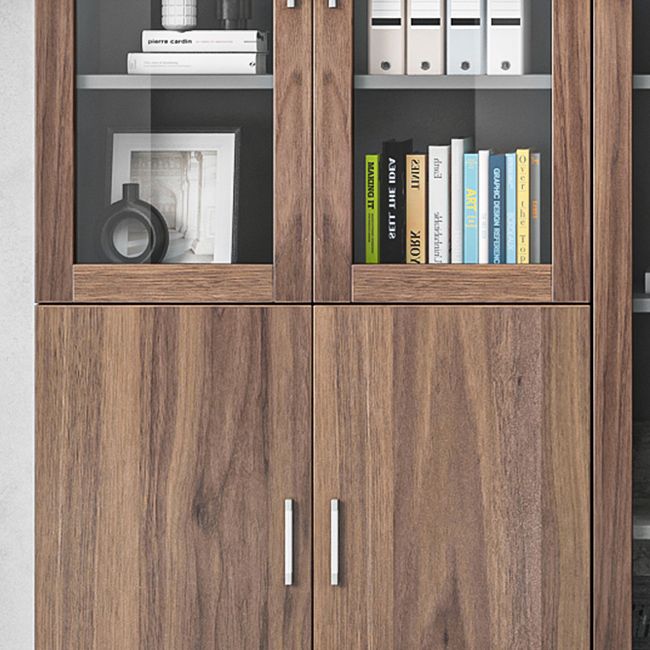 Hedendaagse ingenieur Wood Bookshelf Gesloten Back Case met deur voor thuiskantoor