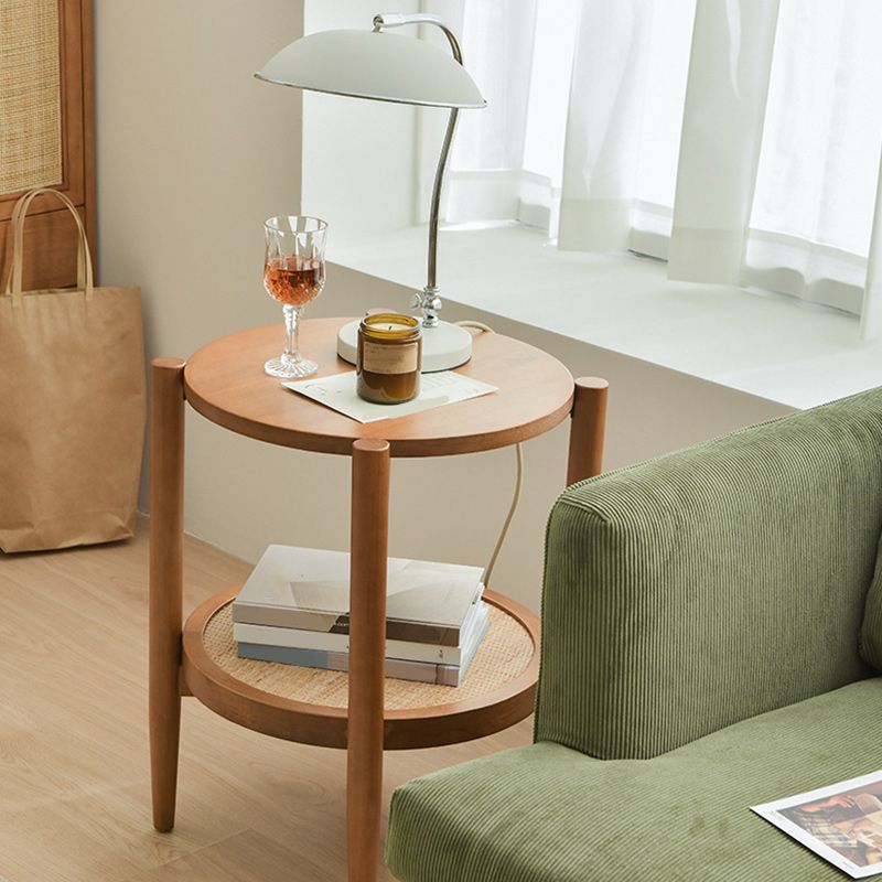 Tropical Round Cocktail Table Storage Solid Wood Coffee Cocktail Table Clearhalo 'Coffee & Accent Tables' 'Coffee Tables' 'coffee_tables' 'furn' 'furn_coffee_tables' 'Furniture' 'Living Room Furniture' 1200x1200_cdb353aa-fe46-49bd-a2c6-b141e817819d