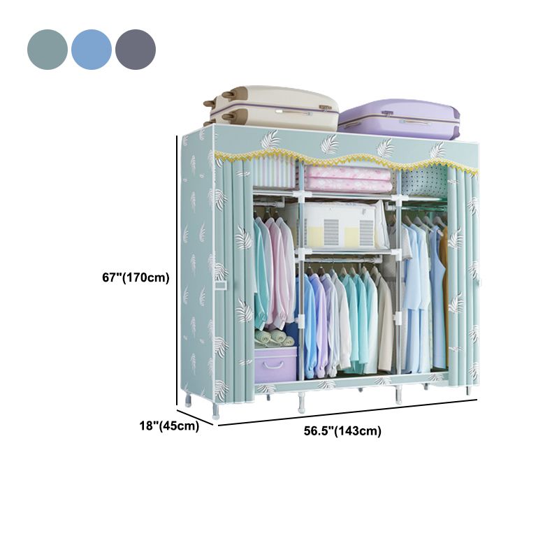 Contemporary Style Wardrobe Metal Wardrobe Closet with 1-Door Clearhalo 'Armoires & Wardrobes' 'armoires_wardrobes' 'Bedroom Furniture' 'furn' 'furn_armoires_wardrobes' 'Furniture' 1200x1200_cdb35677-9ac3-4fac-89a9-6e7a55fbe84e