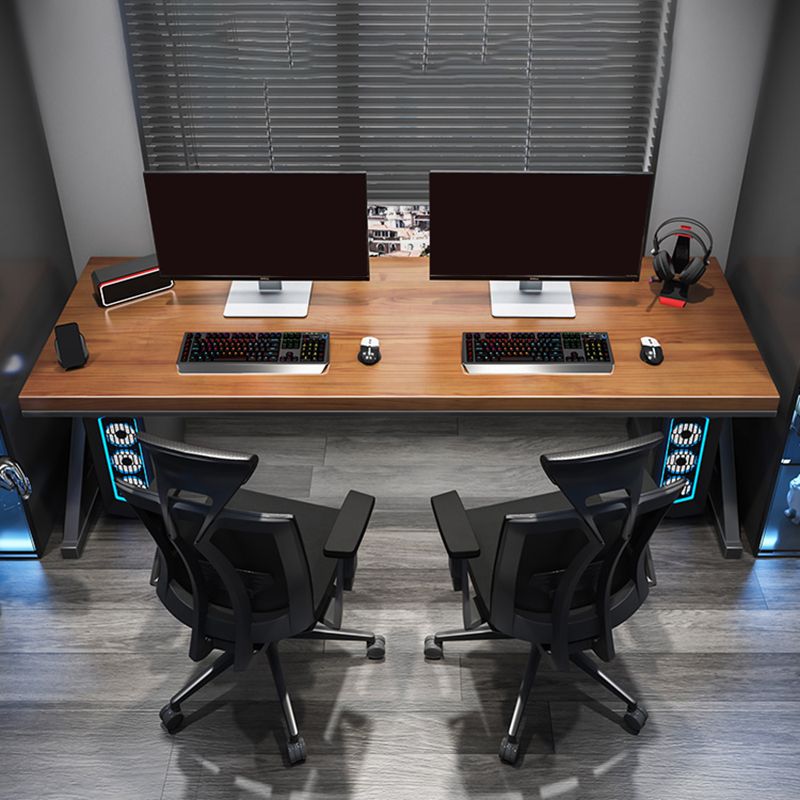 Massief hout rechthoekig gaming bureau 29,53-inch lang schrijfbureau