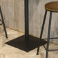 Industrial Black Metal Bar Table Wood 21.6"W Top Indoor Pedestal Bistro Table Clearhalo 'Bar Furniture' 'Bar Tables' 'bar_tables' 'Furniture' 'furniture_bar_tables' 'Kitchen & Dining Furniture' 'kitchen&dining_furn' 'kitchen' 1200x1200_cdb78eca-b4bb-486c-ad33-b7ad9daf949f