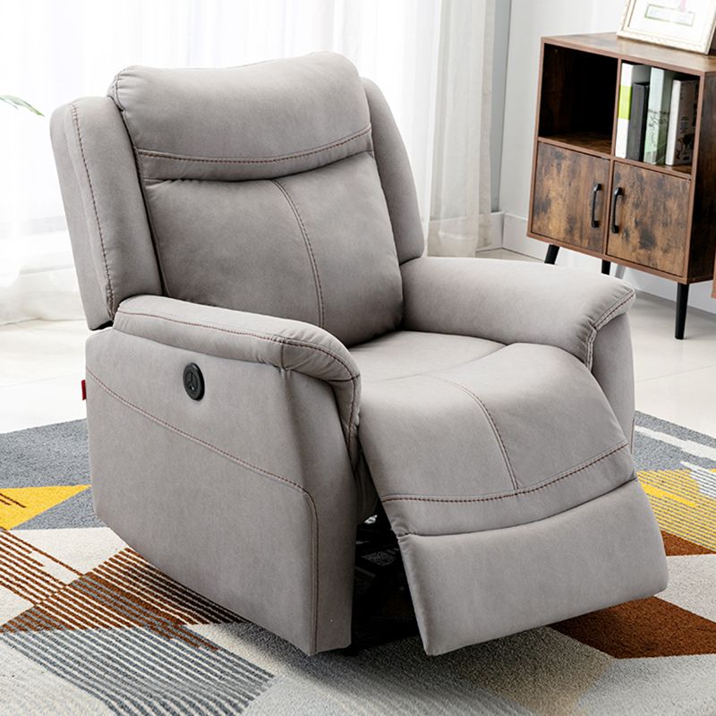 Swivel Rocker Metal Frame Standaard Recliner vaste kleur Lederen Recliner stoel