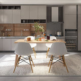 Standard Height Wooden Top Dining Set with 4 Light Brown Wood Legs for Dining Furniture Clearhalo 'Dining Room Sets' 'Dining Tables & Seating' 'dining_room_set' 'Furniture' 'furniture_dining_room_set' 'Kitchen & Dining Furniture' 'kitchen&dining_furn' 'kitchen' 1200x1200_cdb863c6-c3cd-4a02-b9c8-fa2d04314780