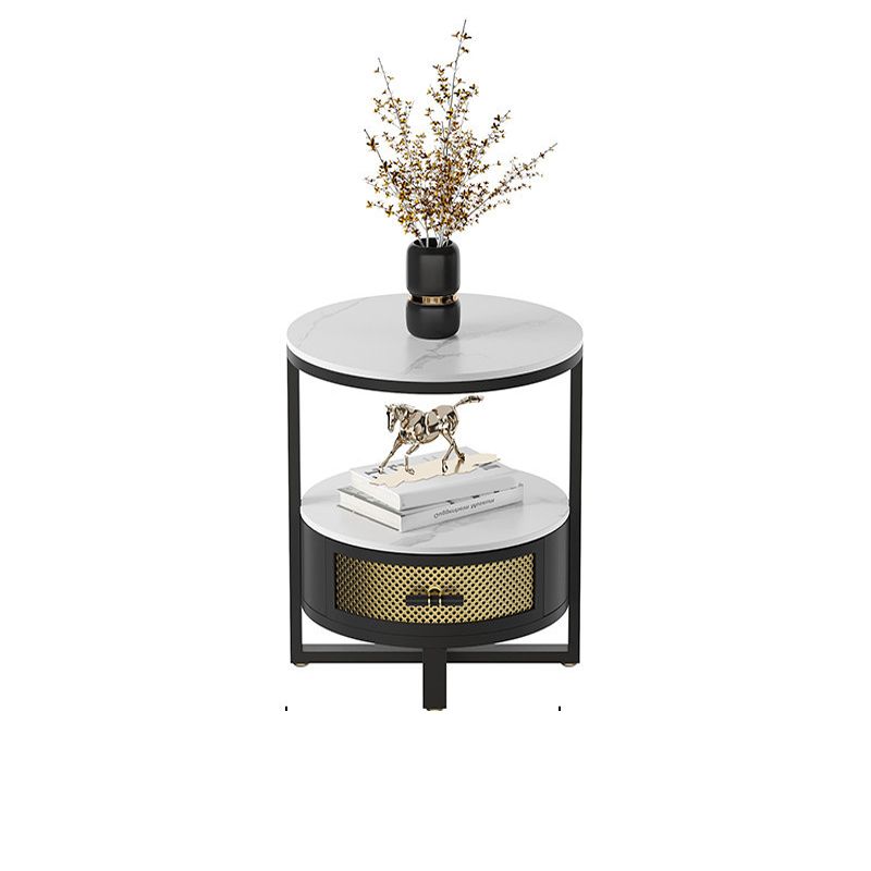 Stone Modern Bed Nightstand 1 Shelf Open Storage Night Table Clearhalo 'Bedroom Furniture' 'furn' 'furn_night_stand' 'Furniture' 'night_stand' 'Nightstands' 1200x1200_cdb9c0b5-7e6e-4ecc-b1bb-ca4e0a0bfb28