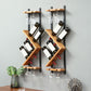 Wall Mounted Wine Shelf Wood and Metal Wine Holder Rack for Kitchen Clearhalo 'furn' 'furn_wine_racks' 'Furniture' 'Kitchen & Dining Furniture' 'Wine Racks' 'wine_racks' 1200x1200_cdb9c80c-e354-4031-a15d-00f672361598