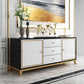 Enclosed Storage Media Console Glass TV Stand Console with Drawers Clearhalo 'furn' 'furn_tv_stands_entertainment_centers' 'Furniture' 'Living Room Furniture' 'TV Stands & Entertainment Centers' 'TV Stands & Media Storage Furniture' 'tv_stands_entertainment_centers' 1200x1200_cdbac10c-bd4c-4b35-be4f-53099aec6670