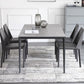 Standard Sintered Stone Top Dining Set with Black Metallic Legs Base for Dining Furniture Clearhalo 'Dining Room Sets' 'Dining Tables & Seating' 'dining_room_set' 'furn' 'furn_dining_room_set' 'Furniture' 'furniture_dining_room_set' 'Kitchen & Dining Furniture' 'kitchen&dining_furn' 'kitchen' 1200x1200_cdbc3813-5913-456e-b1d9-6c5ca0f6524a