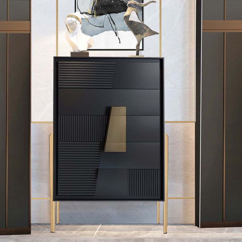 Modern Wood Buffet Sideboard 5-Drawer Dining Room Buffet Server 31.5"L x 15.7"W x 47"H Clearhalo 'buffet_sideboard' 'Buffets & Sideboards' 'furn' 'furn_buffet_sideboard' 'Furniture' 'Kitchen & Dining Furniture' 1200x1200_cdbc82be-1df4-4a73-97c1-7353b98a1693