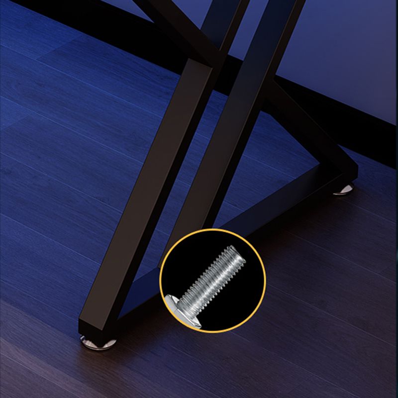 Bureau de jeu moderne et contemporain table d'ordinateur portable rectangulaire gris