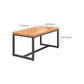 1/5 piezas Juego de comedor de comedor industrial Juego de comedor de madera maciza para uso en el hogar