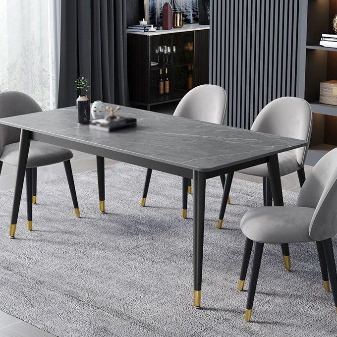 Glam 1/2/3/5/7 Pieces Dining Set Rectangular Sintered Stone Dining Table Set Clearhalo 'Dining Room Sets' 'Dining Tables & Seating' 'dining_room_set' 'furn' 'furn_dining_room_set' 'Furniture' 'furniture_dining_room_set' 'Kitchen & Dining Furniture' 1200x1200_cdbe36db-30b7-4455-8c82-61bc0c35e594