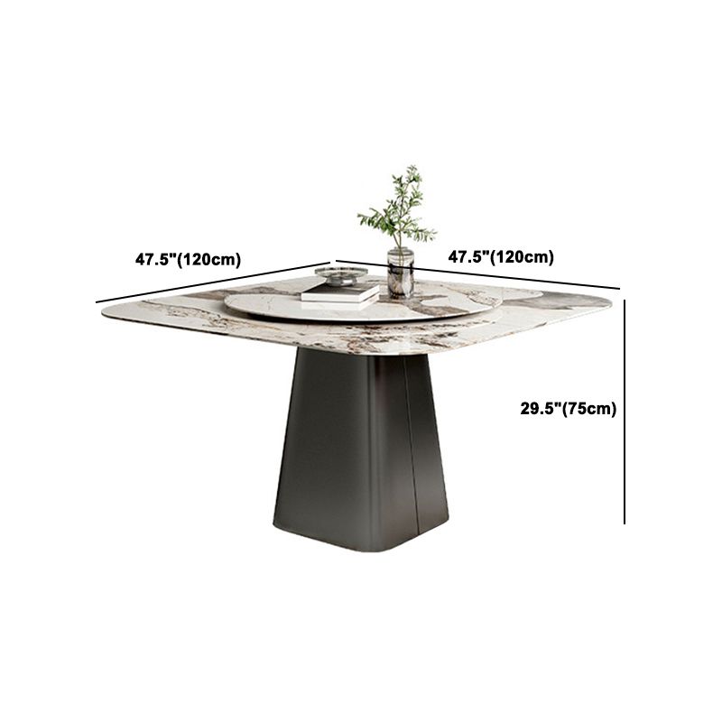 Contemporary Sintered Stone Table Square Table Set 1/3/5 Pieces Dining Set Clearhalo 'Dining Room Sets' 'Dining Tables & Seating' 'dining_room_set' 'furn' 'furn_dining_room_set' 'Furniture' 'Kitchen & Dining Furniture' 1200x1200_cdbe9489-6f38-44bb-b8cf-5273c6b8fbea