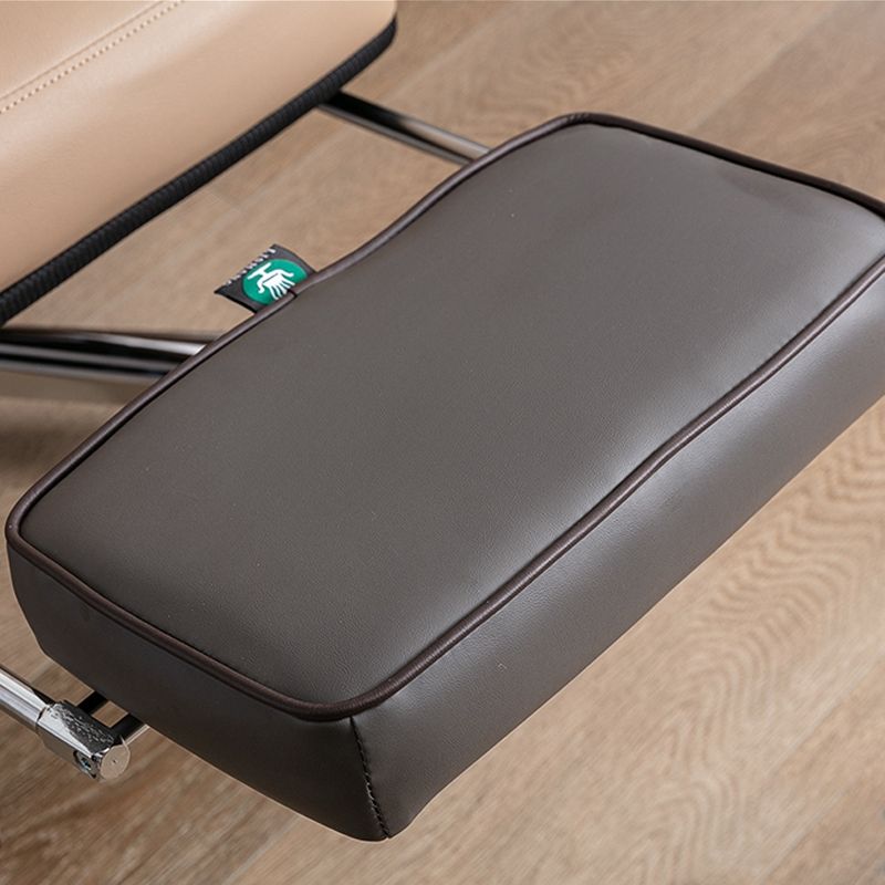 Modern Office Chair Armless Leather No Distressing Ergonomic Desk Chair with Wheels Clearhalo 'furn' 'furn_office_chair' 'Furniture' 'Office Chairs' 'Office Furniture' 'office_chair' 1200x1200_cdbfa4f5-c783-42a0-b758-5810b1de6386