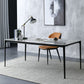 Modern Stone Dining Set 1/4/5/7 Pieces Rectangle Dining Table Set with Wingback Chairs