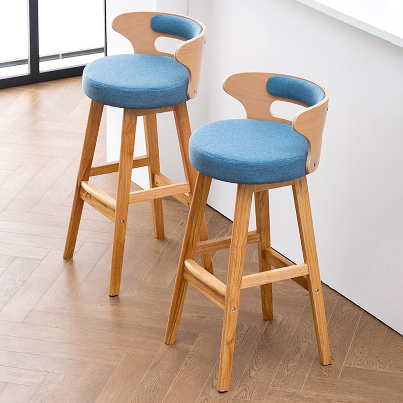 Vaste houten barkrukken industriële stijl armloze ontlasting met lage rug