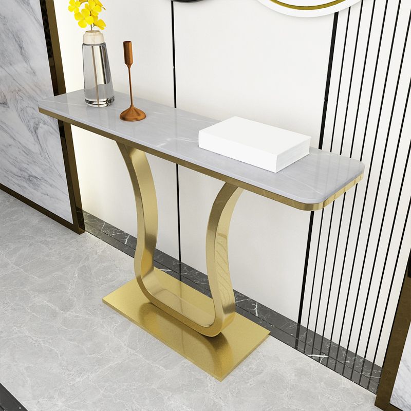 Mesa de acento de consola rectángulo Tabla de sofá de consola de acabado antiguo en piedra