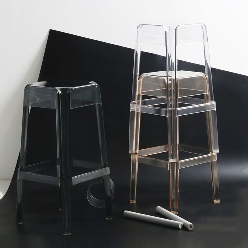 Backless Arm-less Modern Bar Stool Plastic Footrest Square Counter Stool Clearhalo 'Bar Furniture' 'Bar Stools' 'bar_stools' 'furn' 'furn_bar_stools' 'furniture_bar_stools' 'Kitchen & Dining Furniture' 'kitchen&dining_furn' 'kitchen' 'kitchen_furn' Furniture' 1200x1200_cdc30918-7842-4f86-91db-078b20dc9ca0