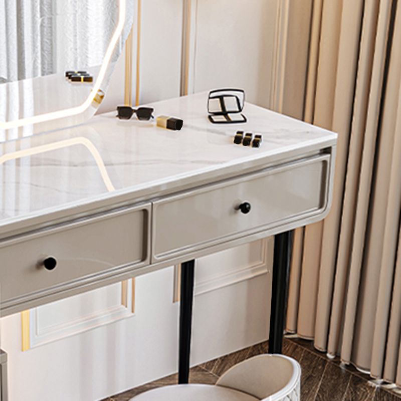 Glam Slate Top Vanity Dressing Table Solid Wood Vanity Desk with Drawers Clearhalo 'Bedroom Furniture' 'furn' 'furn_makeup_vanities' 'Furniture' 'Makeup Vanities' 'makeup_vanities' 1200x1200_cdc56546-9761-45a7-85e0-5512cdfa02da