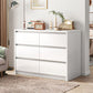 16" D Storage Chest Modern Wood Storage Chest in White and Brown