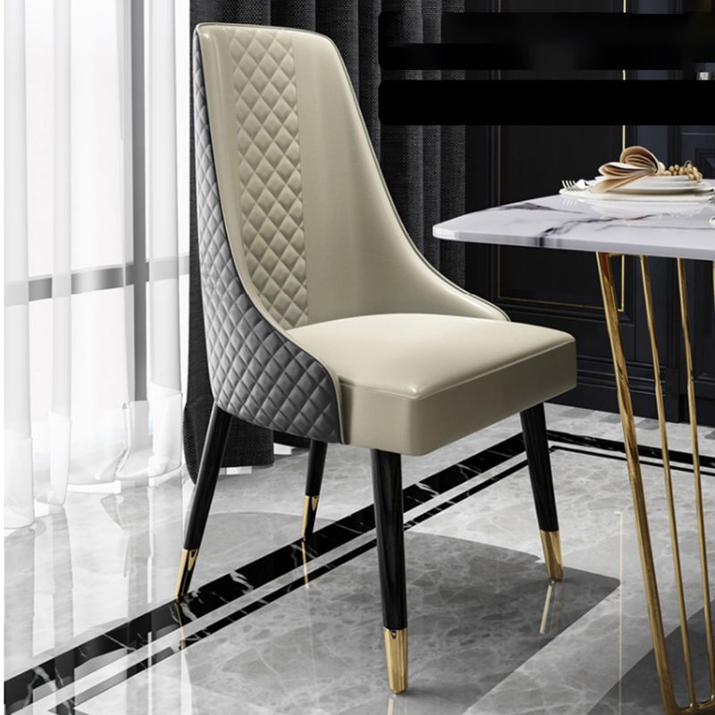 Nordic Glam Style Dining Chairs Wooden Dining Armless Side Chair for Kitchen (Set of 2) Clearhalo ' kitchen&dining_furn' 'Dining Chairs' 'Dining Tables & Seating' 'dining_chair' 'furn' 'furn_dining_chair' 'Furniture' 'furniture_dining_chair' 'Kitchen & Dining Furniture' 'kitchen' 1200x1200_cdc5d4cf-1eec-46e9-b7ef-92be3d9c5475