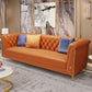Glam Pillow Top Arm Chesterfield Sofa 33.46"H Tufted Split-Back Sofa with Hair Pin Legs Clearhalo 'furn' 'furn_sofas' 'Furniture' 'furniture_sofas' 'kitchen' 'kitchen_sofas' 'Living Room Furniture' 'Sofa' 'sofas' 1200x1200_cdc83f5d-5584-4a18-abf0-9b4d87926acf
