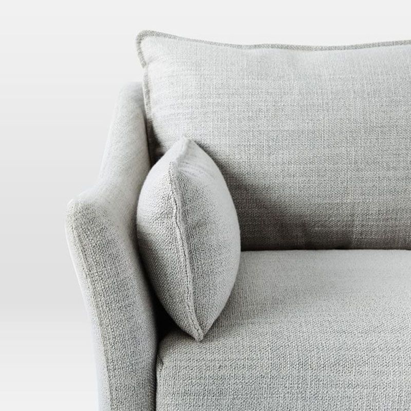 Charles of London Sofa moderne 3-zits stoffen stoffen bank met houten benen