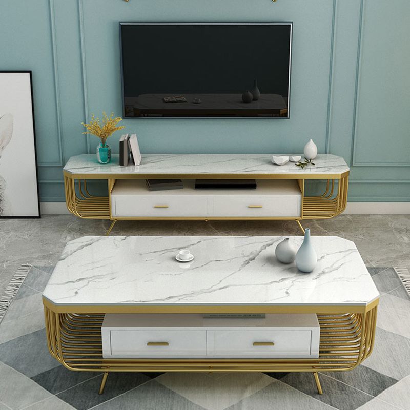 Contemporary TV Media Stand Open Storage TV Console with Drawers Clearhalo 'furn' 'furn_tv_stands_entertainment_centers' 'Furniture' 'Living Room Furniture' 'TV Stands & Entertainment Centers' 'TV Stands & Media Storage Furniture' 'tv_stands_entertainment_centers' 1200x1200_cdcbf6c0-203f-4106-8d49-9446b876e437