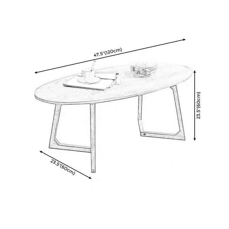 Sleigh-like Base Design Wood/walnut Rubber Wood Craft Coffee Table Clearhalo 'Coffee & Accent Tables' 'Coffee Tables' 'coffee_tables' 'furn' 'furn_coffee_tables' 'Furniture' 'furniture_coffee_tables' 'Living Room Furniture' 1200x1200_cdcec2f1-5e18-40a7-b758-d68ad2aa3aca