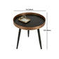 3/4 Legs Base Design Round Metal/wood Table Modern Style Coffee Table