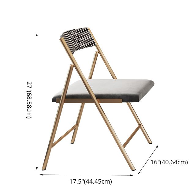 Modern Foldable Dining Room Set Standard Height with Gold Base Dining Furniture Clearhalo 'Dining Room Sets' 'Dining Tables & Seating' 'dining_room_set' 'furn' 'furn_dining_room_set' 'Furniture' 'furniture_dining_room_set' 'Kitchen & Dining Furniture' 'kitchen&dining_furn' 'kitchen' 1200x1200_cdd01921-4ba5-4816-a290-98feea577a0f