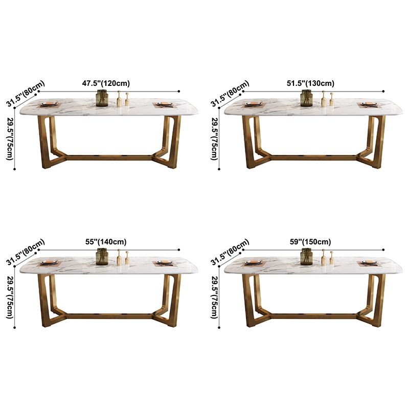Luxury Style Home Sintered Stone Dining Table Rectangular Shape Table with Trestle Base Clearhalo ' dining_table' 'Dining Tables & Seating' 'Dining Tables' 'furn' 'furn_dining_table' 'Furniture' 'furniture_dining_table' 'Kitchen & Dining Furniture' 'kitchen&dining_furn' 'kitchen' 'kitchen_dining_table' 1200x1200_cdd08b73-9906-467c-b1c8-44347286c775