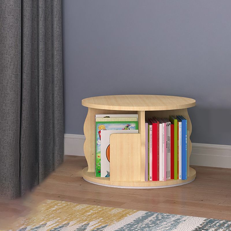 Modern Wood Bookcase Natural 17.3" W Engineered Wood Book Shelf for Home Office