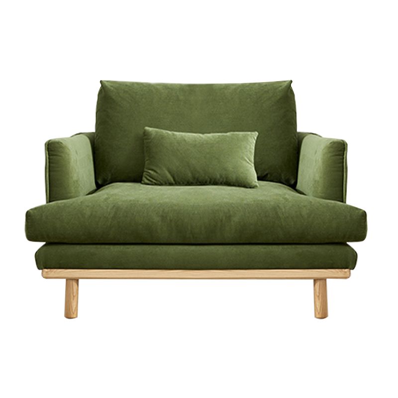 Recessed Arm Loose Back Sofa 35"W Velvet Sofa for Living Room Clearhalo 'furn' 'furn_sofas' 'Furniture' 'furniture_sofas' 'kitchen' 'kitchen_sofas' 'Living Room Furniture' 'Sofa' 'sofas' 1200x1200_cdd1e84c-de75-466c-82eb-50a2395f3e36