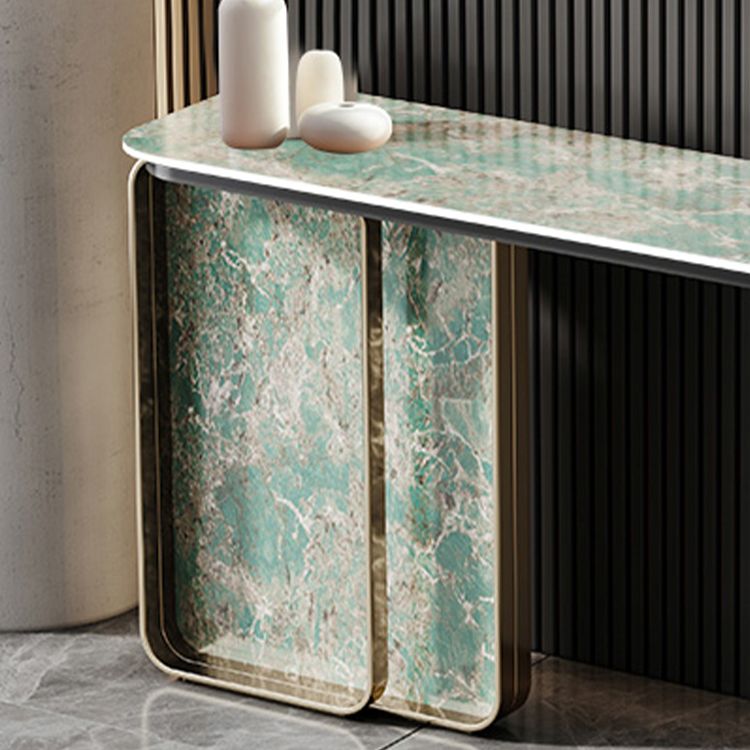 Tavolo da tavolo da rettangolo di accento glam largo 14 pollici tavolo da console per hall