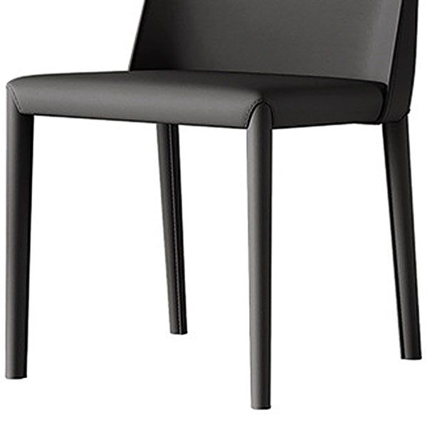 Metal Leather Industrial Dining Side Chairs Dining Room Solid Back Chair (Set of 2) Clearhalo ' kitchen&dining_furn' 'Dining Chairs' 'Dining Tables & Seating' 'dining_chair' 'furn' 'furn_dining_chair' 'Furniture' 'furniture_dining_chair' 'Kitchen & Dining Furniture' 'kitchen' 1200x1200_cdd403b9-db84-4b17-8f55-2279e12f3e16