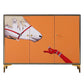 47.5"L Glam Engineered Wood Credenza Orange Cabinets Dining Server for Living Room Clearhalo 'buffet_sideboard' 'Buffets & Sideboards' 'furn' 'furn_buffet_sideboard' 'Furniture' 'Kitchen & Dining Furniture' 1200x1200_cdd46689-4fc2-4375-8124-66839f9fb99d