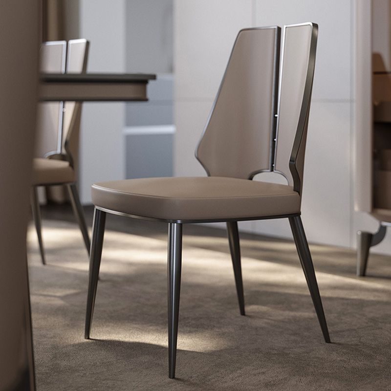 Sedia imbottita sala da pranzo casa finta sedia da pranzo in pelle finta