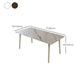 Modern Style Stone Furniture 1/5 Pcs Dining Room Table Set for Home