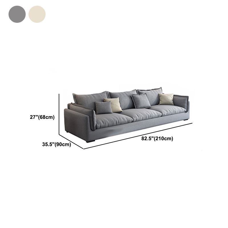 Nordic Square Arm Sofa & Chaise Loose Back Cushions Sofa - 26.77" H Clearhalo 'furn' 'furn_sectionals' 'Furniture' 'Living Room Furniture' 'Sectionals' 1200x1200_cdd5d2aa-ad83-461c-848b-c39fb5d5c780