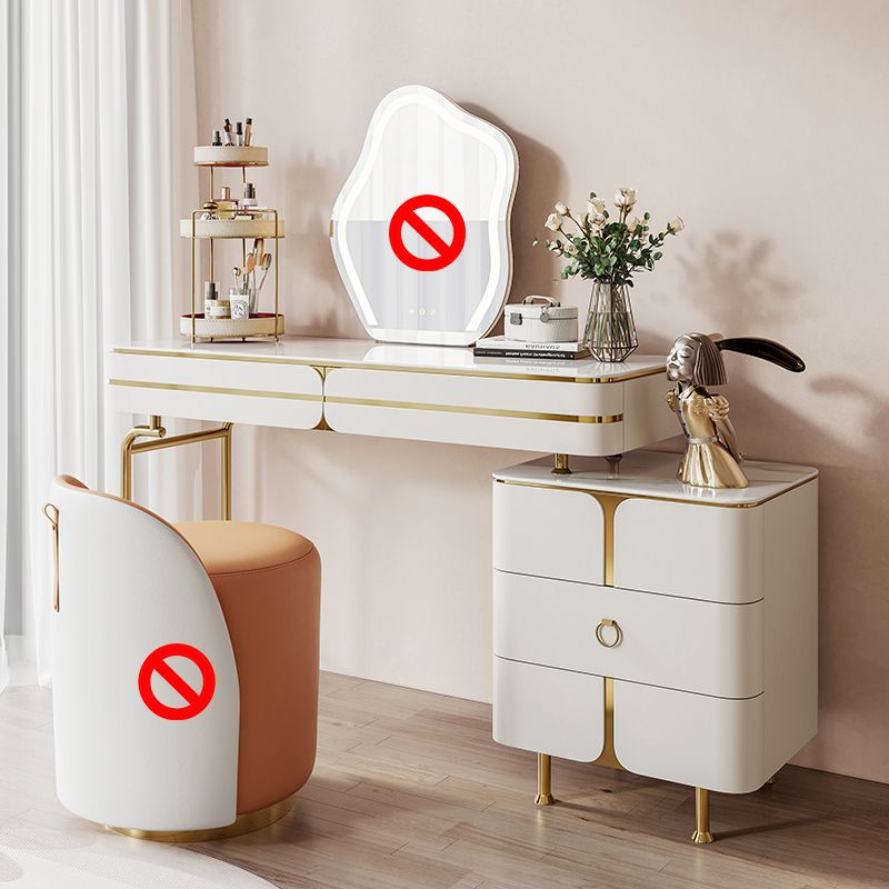 Ensemble de coiffeuse de vanité en bois