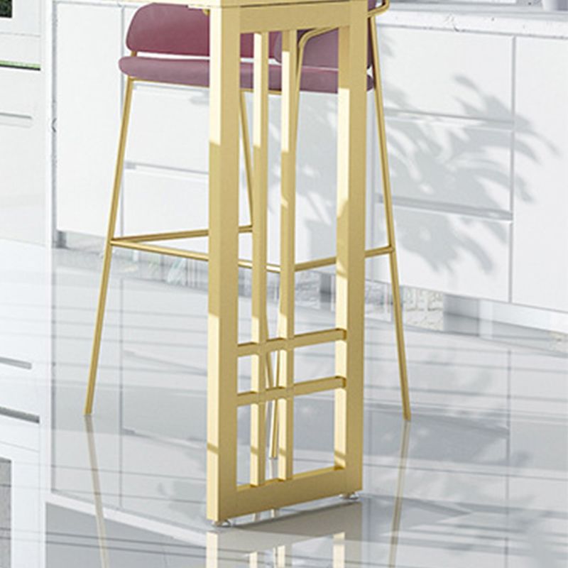 Glam Style Rectangle Bar Table Faux Marble Fixed Bar Height Table for Indoor Clearhalo 'Bar Furniture' 'Bar Tables' 'bar_tables' 'furn' 'furn_bar_tables' 'Furniture' 'Kitchen & Dining Furniture' 1200x1200_cdd65e82-e88e-49de-986a-02a1077481f0