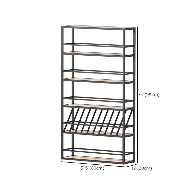 Metal Floor Bottle Wine Rack Contemporary Black Wine Holder Rack Clearhalo 'furn' 'furn_wine_racks' 'Furniture' 'Kitchen & Dining Furniture' 'Wine Racks' 'wine_racks' 1200x1200_cdd6ef9c-d14f-4b1e-80e5-9faaa4bd32d4