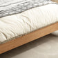Marco de cama de madera maciza escandinava cama de perfil bajo con patas de madera