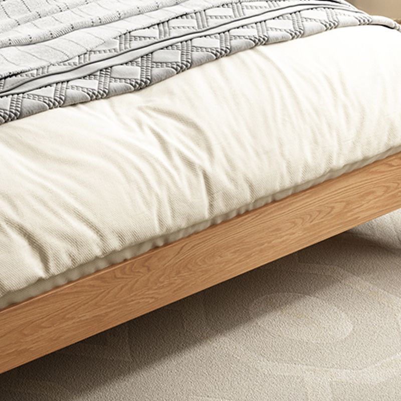 Marco de cama de madera maciza escandinava cama de perfil bajo con patas de madera