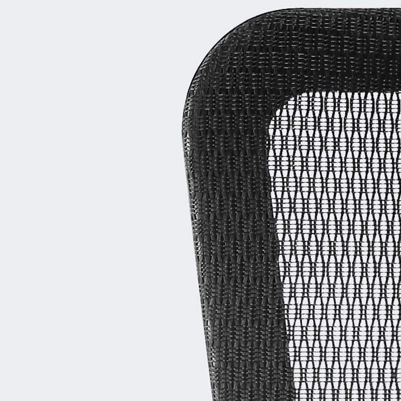 Chaise de bureau rotative en maille avec dossier haut noir, chaise de travail avec roulettes