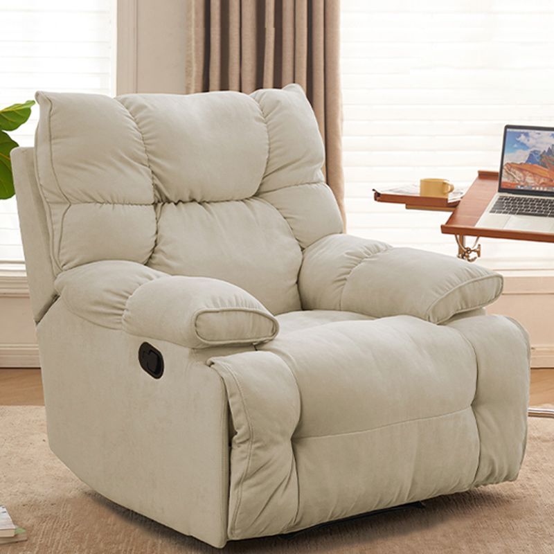 Contemporary Solid Color Standard Recliner Microsuede Recliner Chair Clearhalo 'Chairs & Seating' 'furn' 'furn_recliners' 'Furniture' 'Living Room Furniture' 'Recliners' 1200x1200_cdd89a10-951f-494a-92a4-7ea02a7dc445