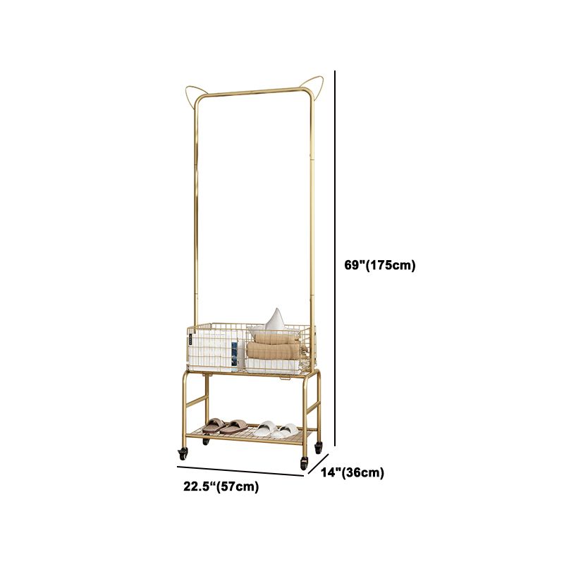 Kleiderschrank im zeitgenössischen Stil offener Kleiderschrank mit Rädern für Zuhause