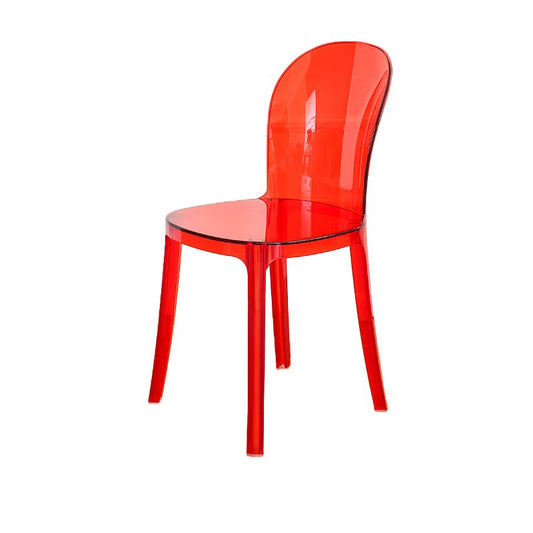 Sedia laterale di plastica moderna moderna sedia a bracciole senza schiena per sala da pranzo