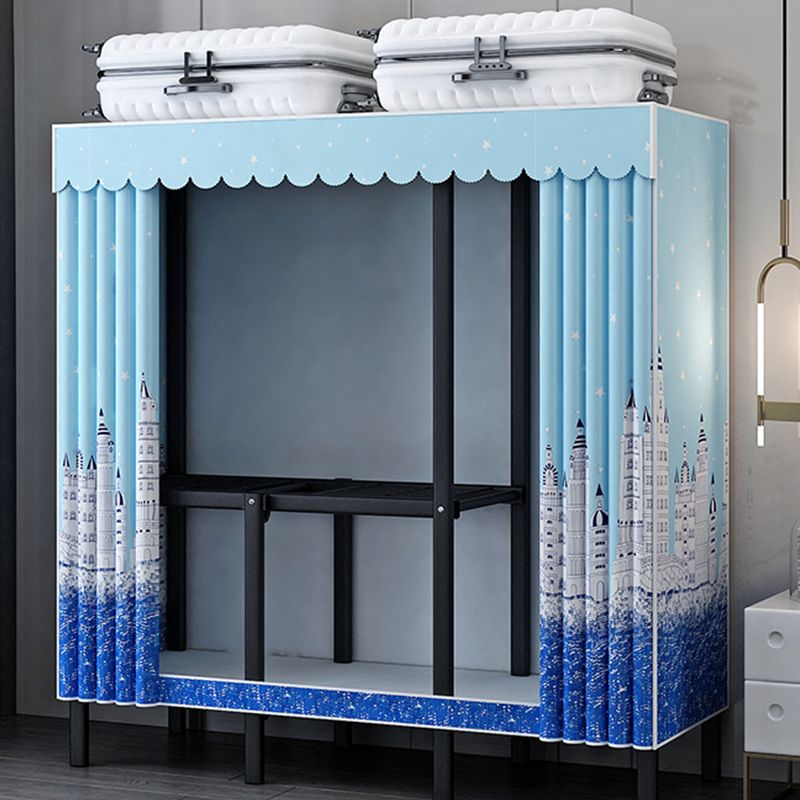 Zeitgenössische Garderobe Armoire mit Regalen Stahlgarderobe Schrank