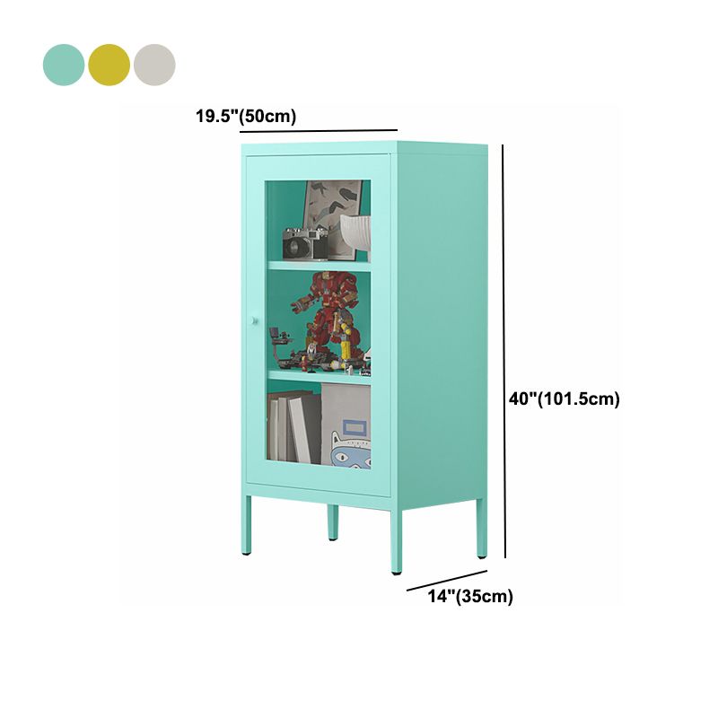 Scandinavian Steel Vertical Standard Bookcase with Clear Toughened Glass Door Clearhalo 'Bookcases' 'furn' 'furn_bookcases' 'Furniture' 'furniture_bookcases' 'kitchen' 'kitchen_bookcases' 'Living Room Furniture' 'Office Furniture' 1200x1200_cddcbb7d-9b22-4501-917d-6dfa13af52a4